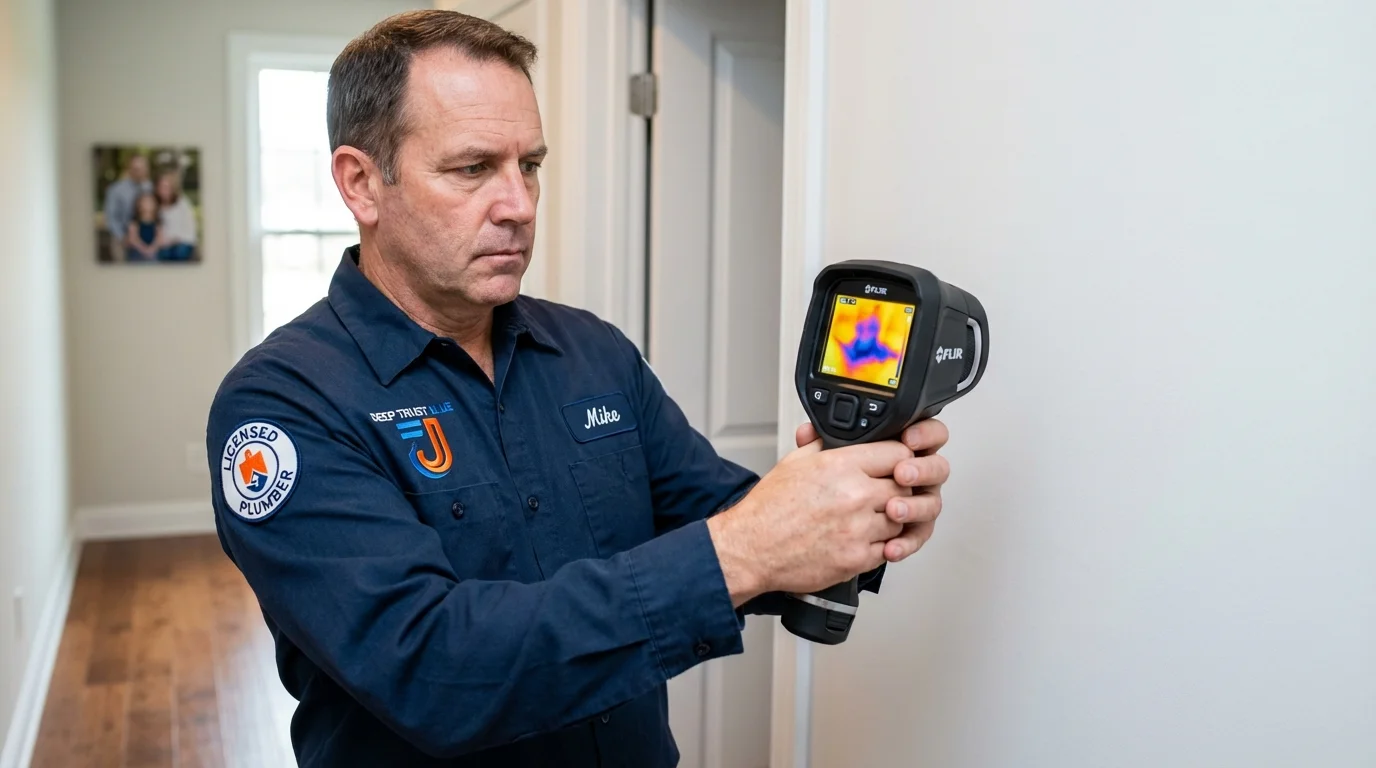 Thermal imaging leak detection by Johns Plumbing LLC in Nashua